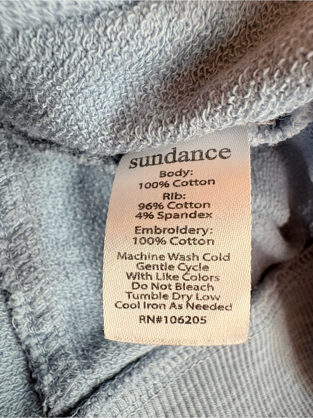 Sundance Paisley Bandana Print Sweatshirt Raw Hem Blue Large - Picture 4 of 6